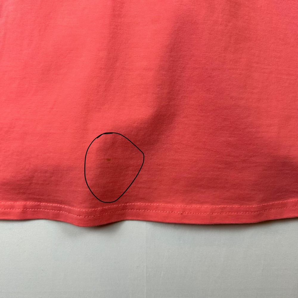 Pact Organic Cotton Colorblock Fit and Flare Dress Orange Pink Strappy Back L - Picture 6 of 11